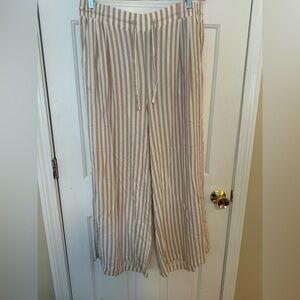 Torrid Striped Wide-Leg Linen-Blend Pants